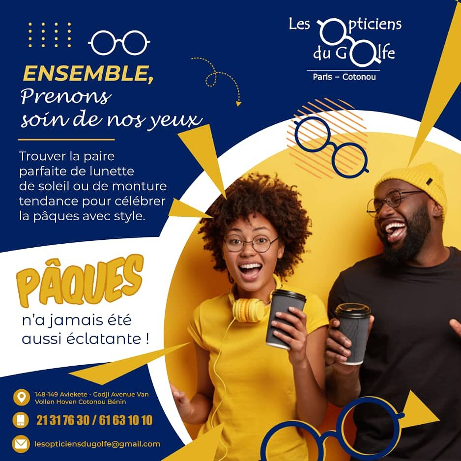 image réalisation de TwoF Technologies Les Opticiens du Golfe – Easter Flyer